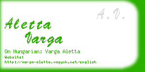 aletta varga business card